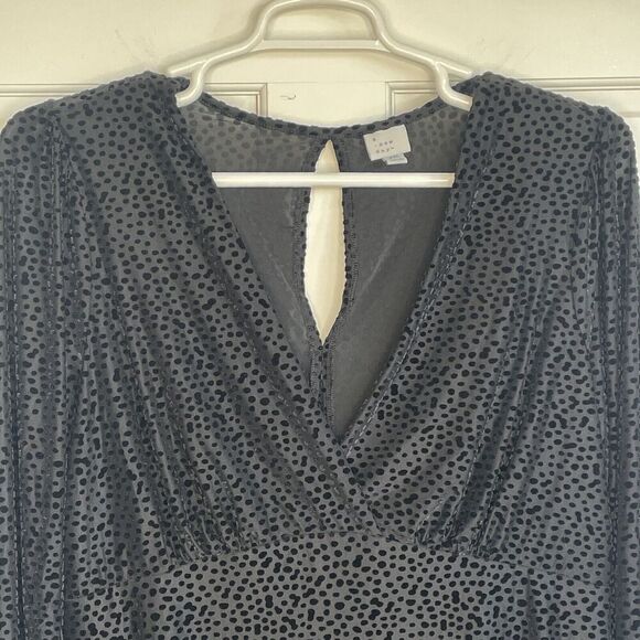 A New Day Women's Plus Faux Wrap Dress Size XXL Velvet Stretch Whimsigoth Event - Picture 3 of 11